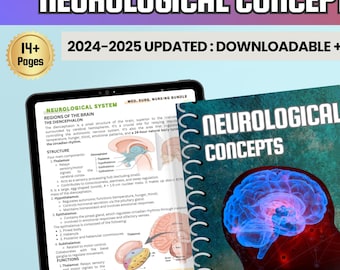 Guía de estudio del sistema neurológico / Anatomía cerebral y trastornos (PDF digital)