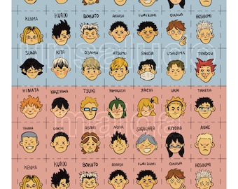 Guess Who Board Game Characters Haikyuu Guess Who Printable Game