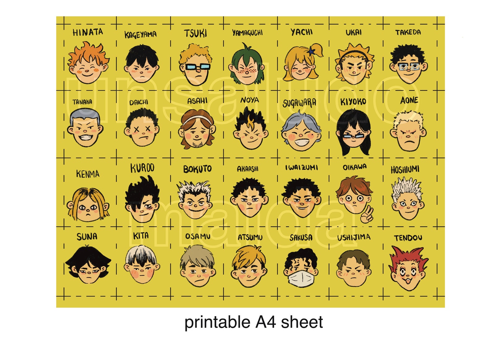 Haikyuu Guess Who Printable Game - Il 1588xN.6141410675 Sbnf 
