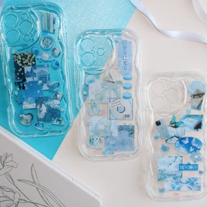Memories of You iPhone Case – Handmade Resin Sticker Phone Case | Dreamcore Aesthetic Collage | Clear Glossy Protective Cover