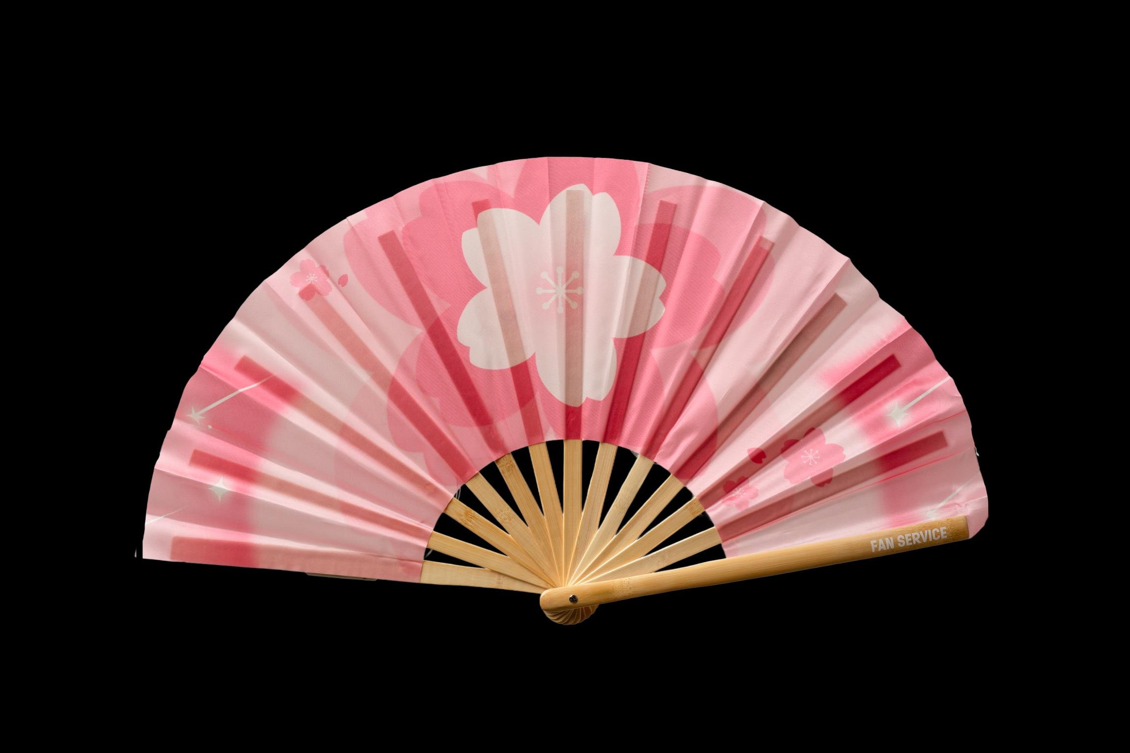 Sakura Bloom LED Hand Fan w/ Red LED Lights Music Festival Rave Dance Flow Toy