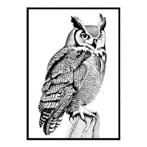 Owl Artwork, Owl Printable Downloadable Prints, Bird Printable, Monochrome Owl Print, Bird Wall Art, Owl Decor, Black and White Owl Art