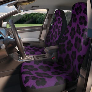 Dalmatian Leopard Print Car Seat Covers: Animal Print Vehicle Decor