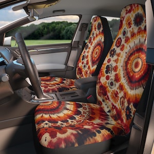 Tie-Dye Car Seat Covers: Bohemian Automotive Accessories, Universal Fit