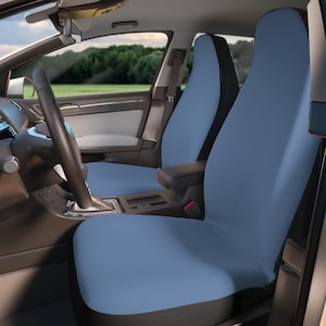 Cozy Blue Car Seat Covers: Universal Fit, Polyester Fabric (Set of Two)