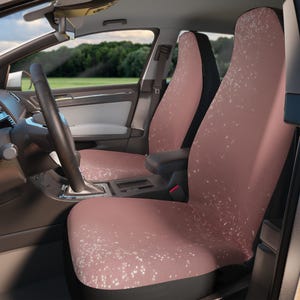 Blush Pink Car Seat Covers: Sparkle Accent, Modern Auto Decor