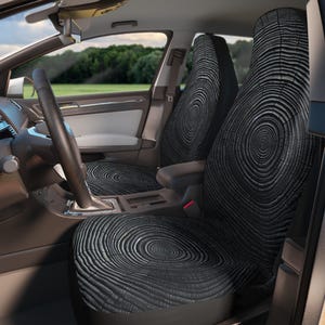 Wood Grain Car Seat Covers: Rustic Boho Automotive Decor