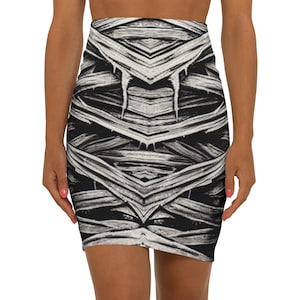 Halloween Mummy Pencil Skirt, Goth Skirt, Sexy Halloween Costume, Unique Halloween Ideas, Women's Halloween Apparel,Women's Pencil Skirt,