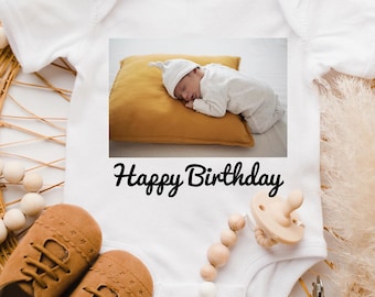 Custom Photo Baby Bodysuit, Custom Text Baby Bodysuit, Your Photo Here Baby Onesie®