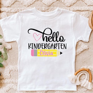 Hello Kindergarten Shirt: Girls Back To School Tee