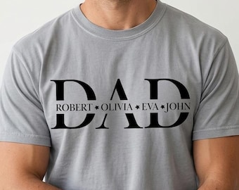 Custom Dad Shirt, Comfort Colors Tee, Personalized Father Gift, Father’s Day TShirt