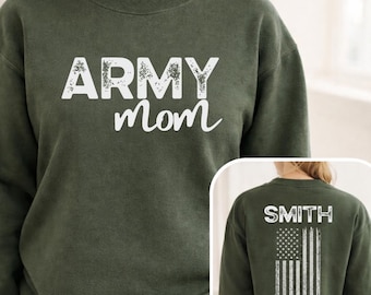 Custom Army Family Sweatshirt - Personalized Military Member Hoodie - Hero Family Gift
