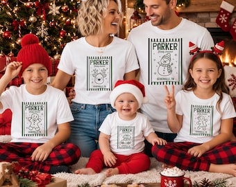 Custom Family Matching Christmas Comfort Colors® T-Shirt, Personalized Christmas 2026 Family Shirts with Name and Location,Cookie Tee