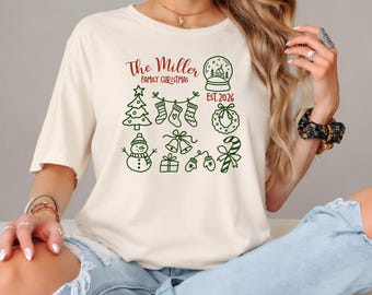Matching Family Christmas Shirts, Custom Family Holiday Shirt, Christmas Party T-Shirts
