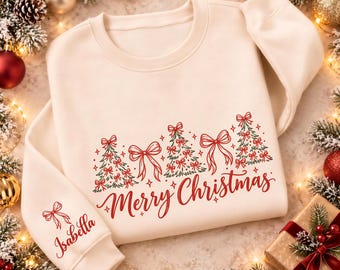 Custom Merry Christmas Sweatshirt, Merry Christmas Shirt, Family Group Sweater