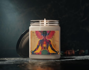 Yoga Pose Soy Candle: Aromatherapy Relaxation Candle