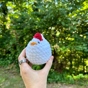 Handmade Chicken Crochet Plushie Stuffed Animal Toy