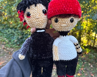 Twenty One Pilots Josh Dun and Tyler Joseph Handmade Crochet Doll Plush