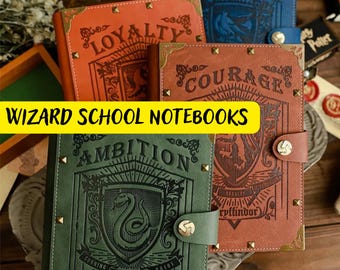Wizard School Junk Journal, Magic School Journal, Hogwarts Notebook, Harry Inspired Notebook, Harry Leather Journal