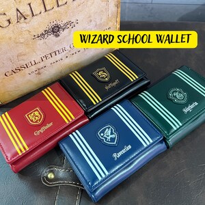 Tarjetero de la Escuela de Magos, Billetera de Hogwarts, Billetera de Harry, Minibilletera de la Escuela de Magia, Billetera de la Colaboración de Miniso con las Casas Potter