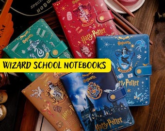 Wizard School Junk Journal, Magic School Journal, Hogwarts Notebook, Harry Inspired Notebook, Potter Leather Journal