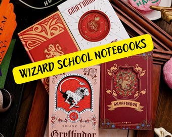 Wizard School Junk Journal, Magic School Journal, Hogwarts Notebook, Potter Inspired Notebook, Harry Leather Journal