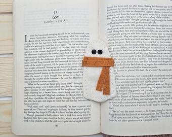 Ghost Felt Bookmark, Slit Book Marker, Fall Fabric Bookmark