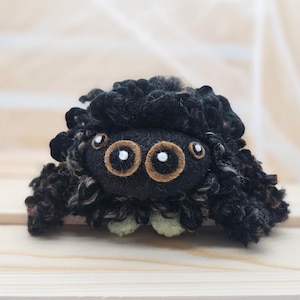 Jumping Spider Plush, Arachnid Stuffed Animal, Spooky Halloween Decor
