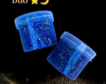 After Dark slime duo; 2 handmade slimes, crunchy textures