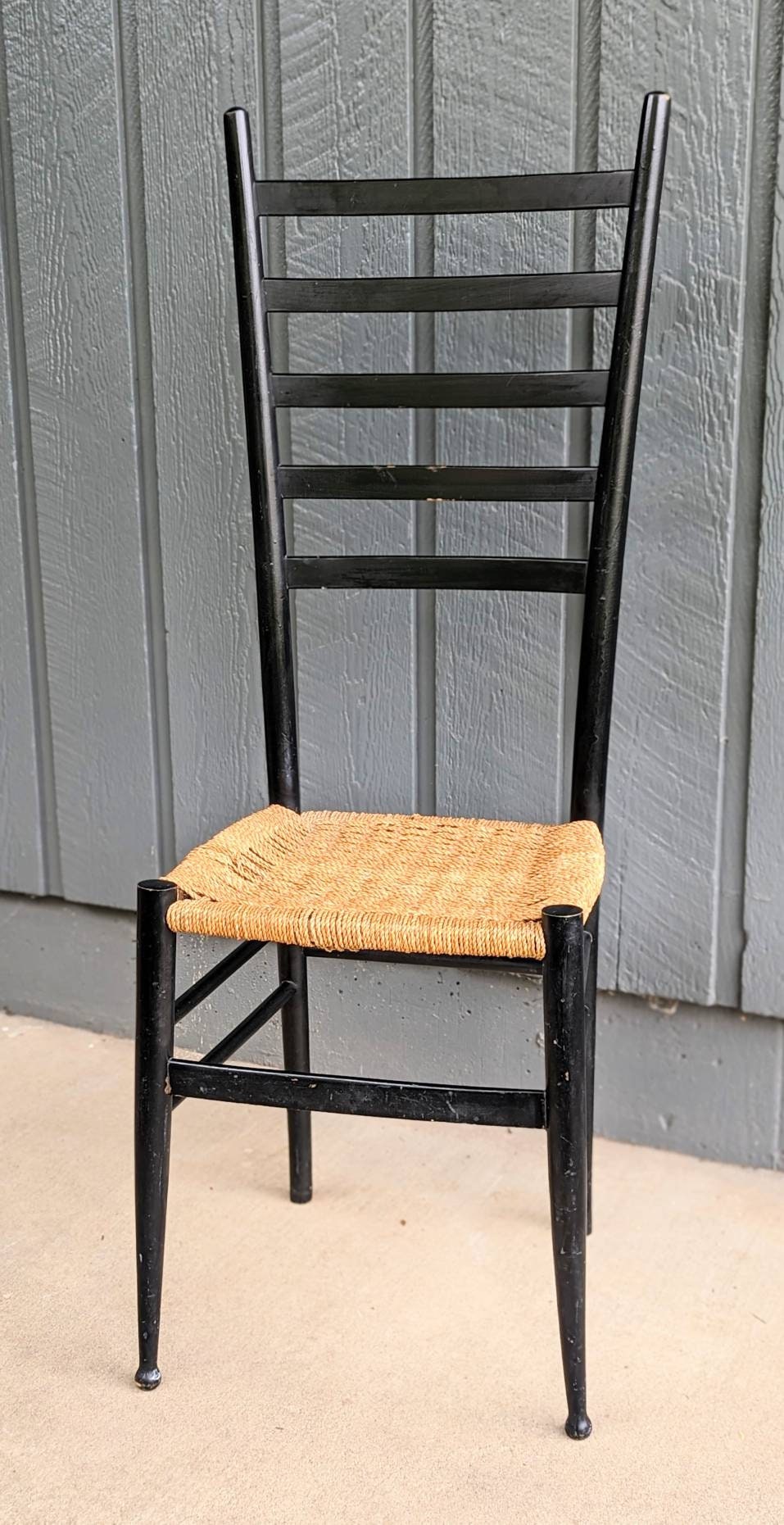 Italian Ladder Back Chair Gio Ponte Midcentury - Etsy