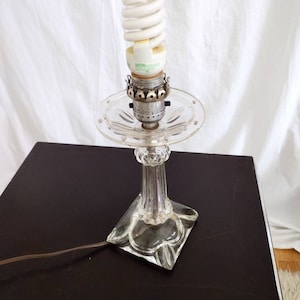 Glas Nachttischlampe Midcentury