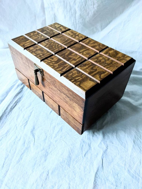 Midcentury wooden jewelry box