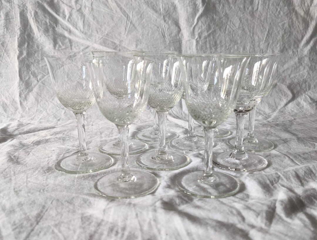 Cut Crystal Cordial Glasses Set of 10 Etsy