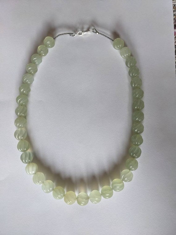 Green Aventurine antique Indian jade choker melon 