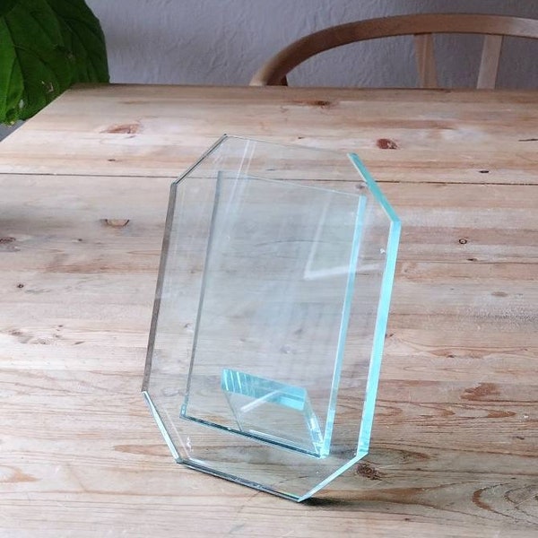 Thick glass tabletop frame 5 x 7 inch