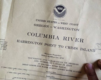 Columbia River chart NOAA Harrington point to Crims Island