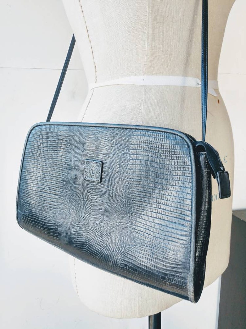 anne klein black crossbody purse