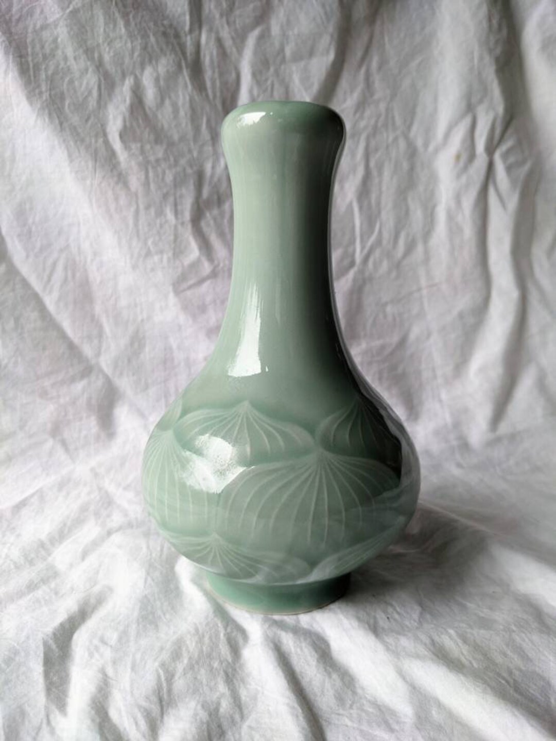 Garlic Head Celadon Vase 8 Inches Etsy