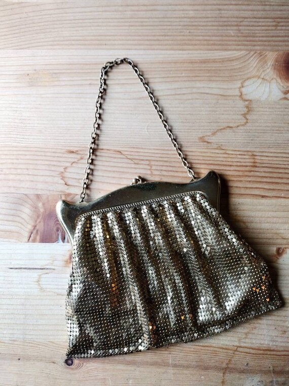 Whiting and Davis gold mesh purse - image 4