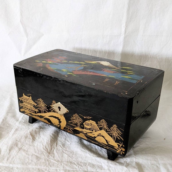 Japanese jewelry box lacquer as-is