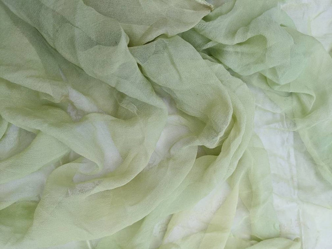 Sheer Chiffon Silk Scarf Pale Green Wrap 36 X 70 Inch - Etsy