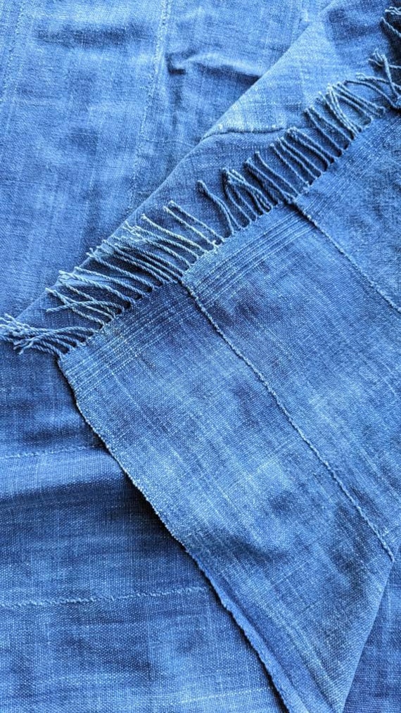 Indigo mudcloth African traditional textile Gem