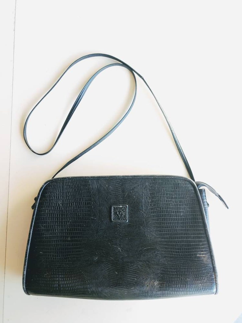 Anne Klein Purse Black Cross Body Eighties Clutch Bag Etsy UK