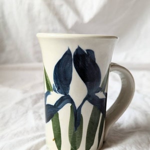 Iris artisan ceramic hand painted mug