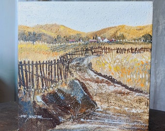 Dave Youngdahl Original Landscape Painting Farm Meadow Fence Road