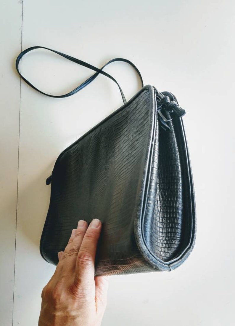 Anne Klein Purse Black Cross Body Eighties Clutch Bag Etsy UK