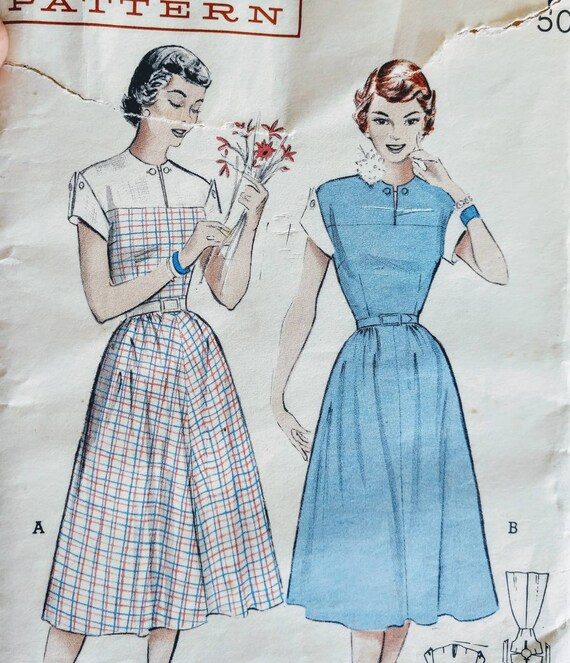 McCall/'s 4003 seventies dress pattern ruffle collar scoop neck maxi mini top knitwear XSS