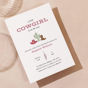 Cowgirl Baby Shower Invitation cowgirl shower invite baby shower cowgirl little cowgirl invite cowgirl on the way editable template western