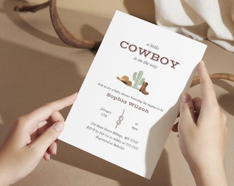 Cowboy babyshower uitnodiging cowboy douche uitnodigen rodeo babyshower cowboy uitnodigen kleine cowboy uitnodigen cowboy onderweg western baby evite