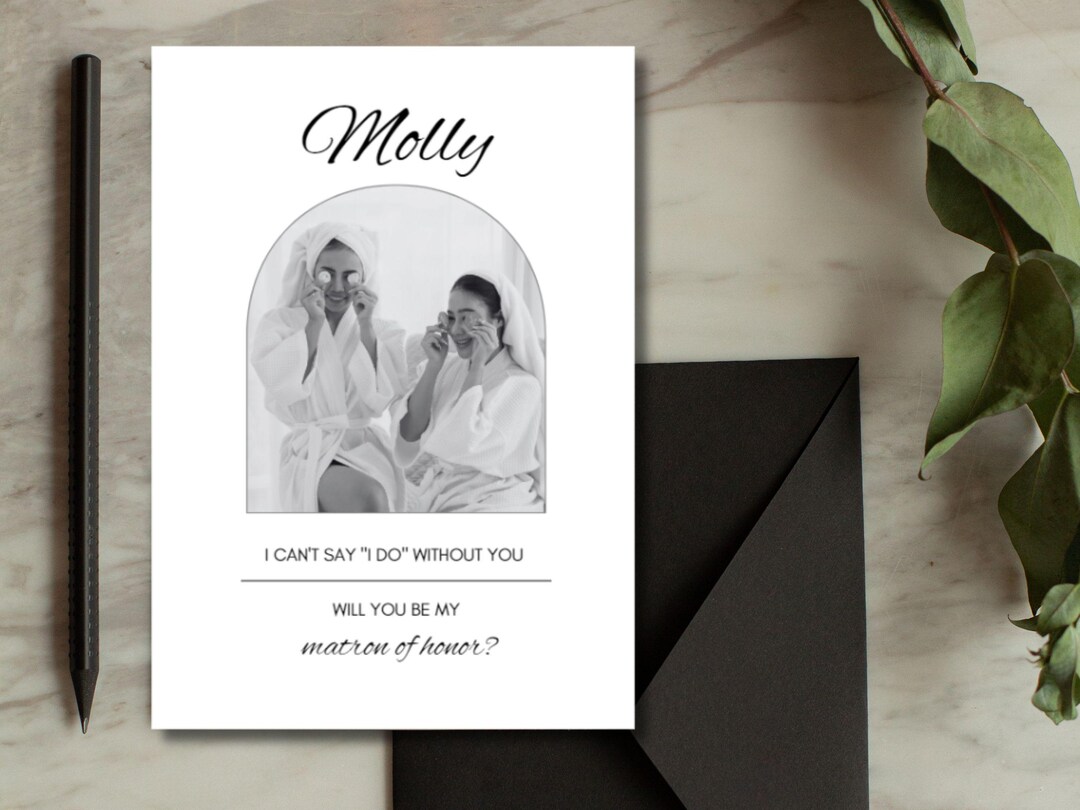 Matron of Honor Proposal Card Printable MOH Proposal Bridesmaid ...